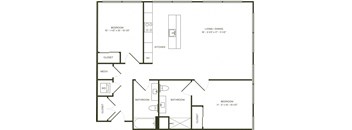 a schematic diagram of a floor plan of a residence