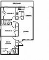 Oak Alley 3 bed 2 bath apartment floor plan