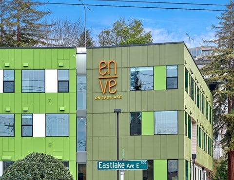the building in which the apartment is located at Enve, Seattle