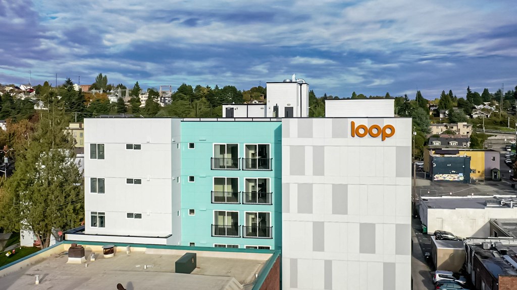 the building in which the hotel is located at The Loop at Green Lake, Seattle, Washington