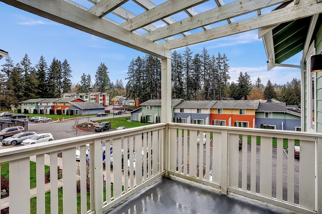 the view from our balcony at our apartments at Woodcreek, Poulsbo Washington