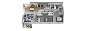 3x2 Floor Plan at Altitude, East Wenatchee, 98802