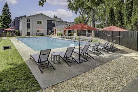 Pool With Relaxing Chairs at Gateway, Chico