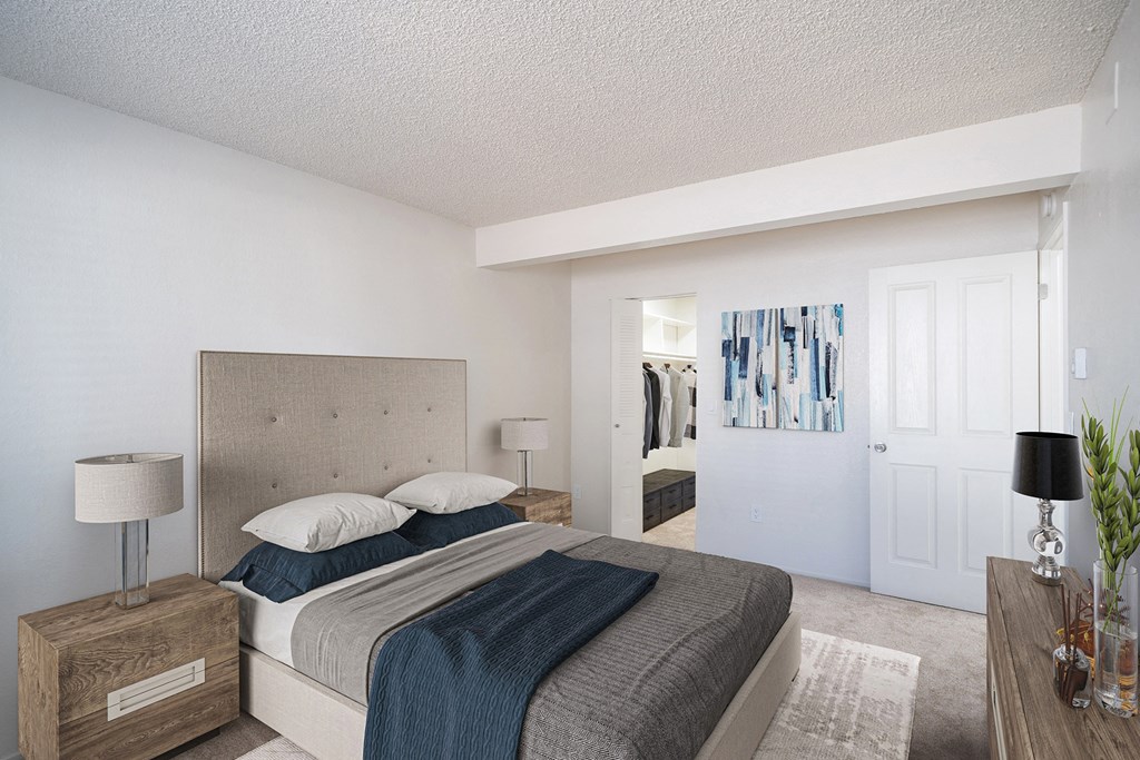 a bedroom with a bed and a closet at Kirkwood Meadows, Pocatello, 83201
