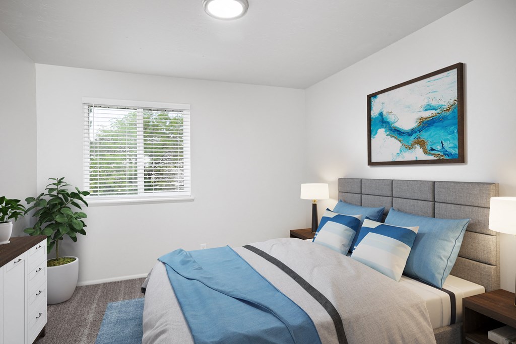 our apartments offer a bedroom with a king sized bed