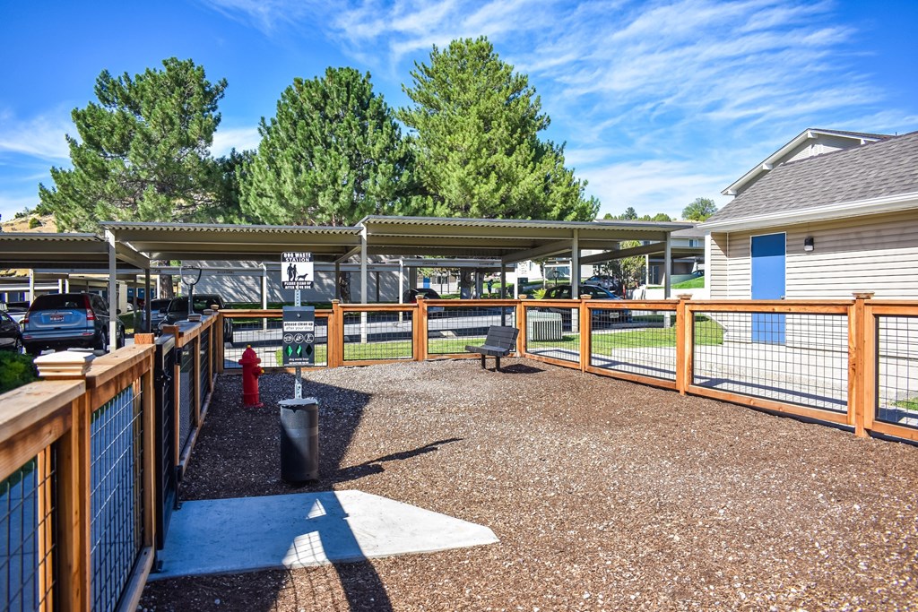 Brand new dog park at our Pocatello Apartments in Idaho