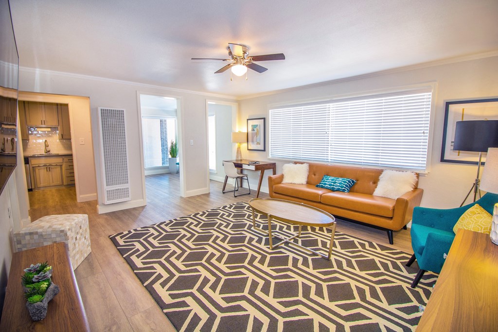 Woodland Village resident lounge with living room area at Woodland Village Apartments , Woodland California