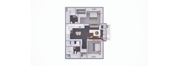 2 Bedroom Floor Plan at Yellowstone Landing, Belgrade, Montana