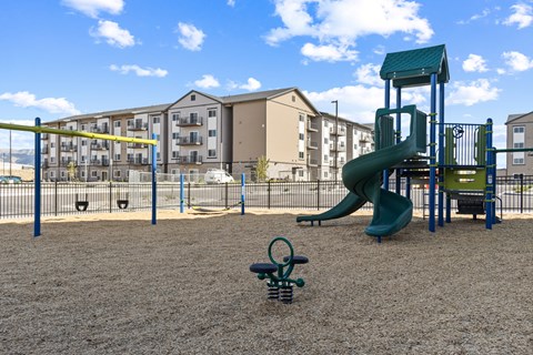 Outdoor community playground at Yellowstone Landing, Belgrade, 59714
