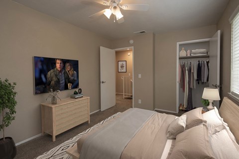 Bedroom with closet
