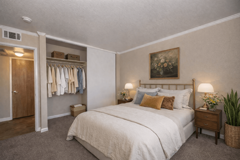 Master Bedroom at Lodi Commons Senior Living, Lodi, CA, 95240