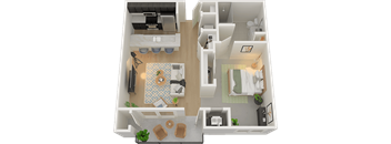 H Studio Floor Plan at Hearthstone Lodge Senior Residences, California