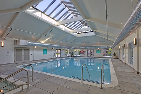 Indoor swimming pool  at Hearthstone Lodge Senior Residences, Auburn, 95602