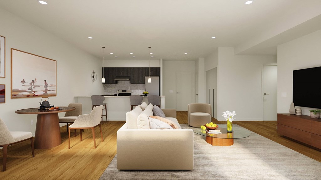 a living room with a couch and chairs and a table at Hearthstone Lodge Senior Residences, Auburn California