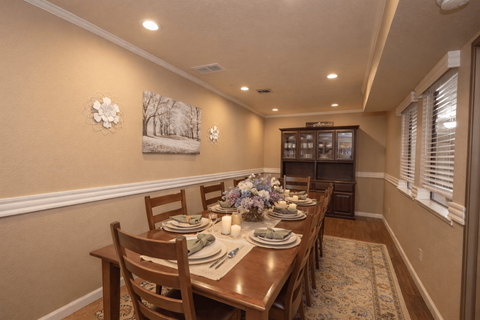 A dining room at Lodi Commons Senior Living, California