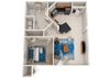1 bed 1 bath