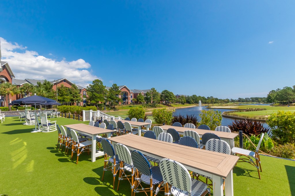 Back golf course patio.