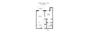 1B Floor Plan at Arden of Oak Brook, Oakbrook Terrace, IL, 60181