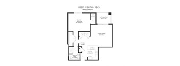 1B3 Floor Plan at Arden of Oak Brook, Oakbrook Terrace, 60181