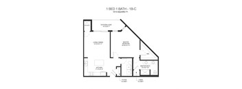 1BC Floor Plan at Arden of Oak Brook, Oakbrook Terrace, Illinois