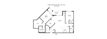 2BD-C Floor Plan at Arden of Oak Brook, Illinois, 60181