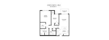 2B Floor Plan at Arden of Oak Brook, Oakbrook Terrace