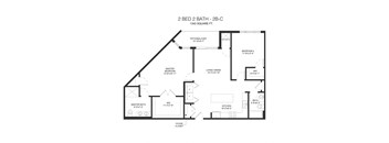 2BC Floor Plan at Arden of Oak Brook, Illinois