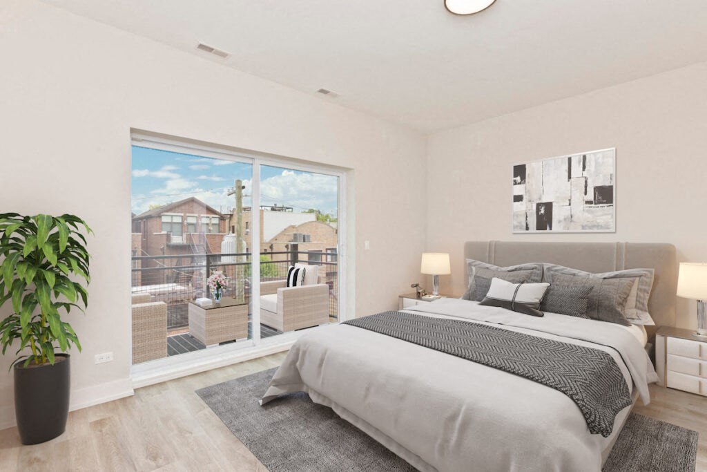 Expansive bedrooms with walk in closets