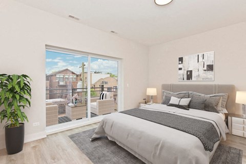 Expansive bedrooms with walk in closets
