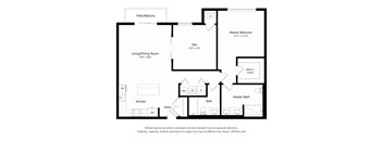 1BD Floor Plan at Arden of Oak Brook, Oakbrook Terrace, IL