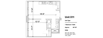 X11 - 1 Bed 1 Bath