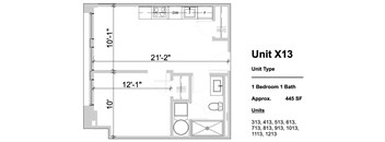 X13 - 1 Bed 1 Bath