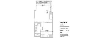 X16 - 1 Bed 1 Bath