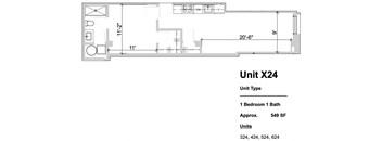 X24 - 1 Bed 1 Bath