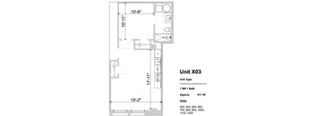 X03 - 1 Bed 1 Bath