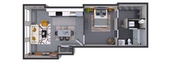 1 bed 1 bath A at Textile Apartments, Cincinnati, 21286