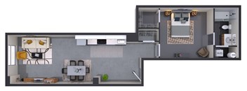 1 bed 1 bath O at Textile Apartments, Ohio