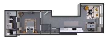 1 bed 1 bath T at Textile Apartments, Cincinnati, OH, 21286