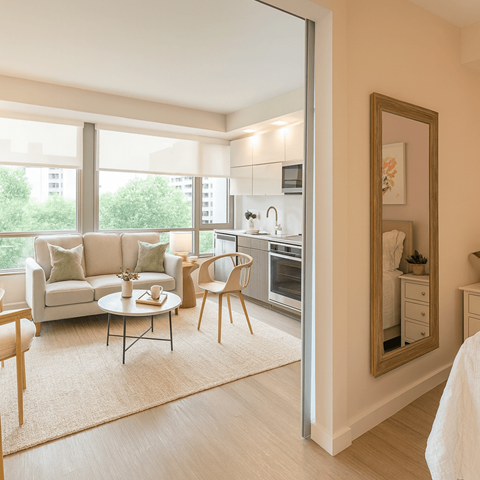 Spacious Living Room at Artline Apartments, Washington, DC, 20024