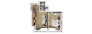 X04-1B Floorplan at Reflections at the Wharf, Washington