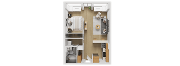 X09-J Floorplan at Reflections at the Wharf, Washington