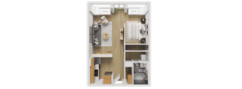 X10-J Floorplan at Reflections at the Wharf, Washington, District of Columbia