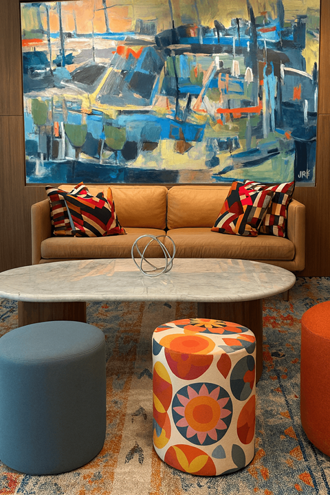 Lobby With Mural Painting at Artline Apartments, Washington, 20024