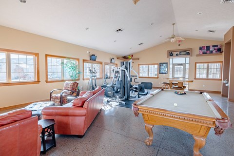 Eagle's Landing Clubhouse Gym and Pool Table