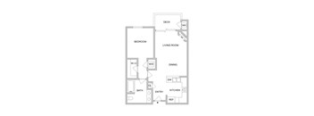 Plan D - 1 bed 1 bath 759