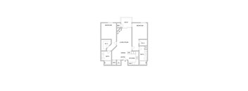Plan E - 2 bed 2 bath 1086