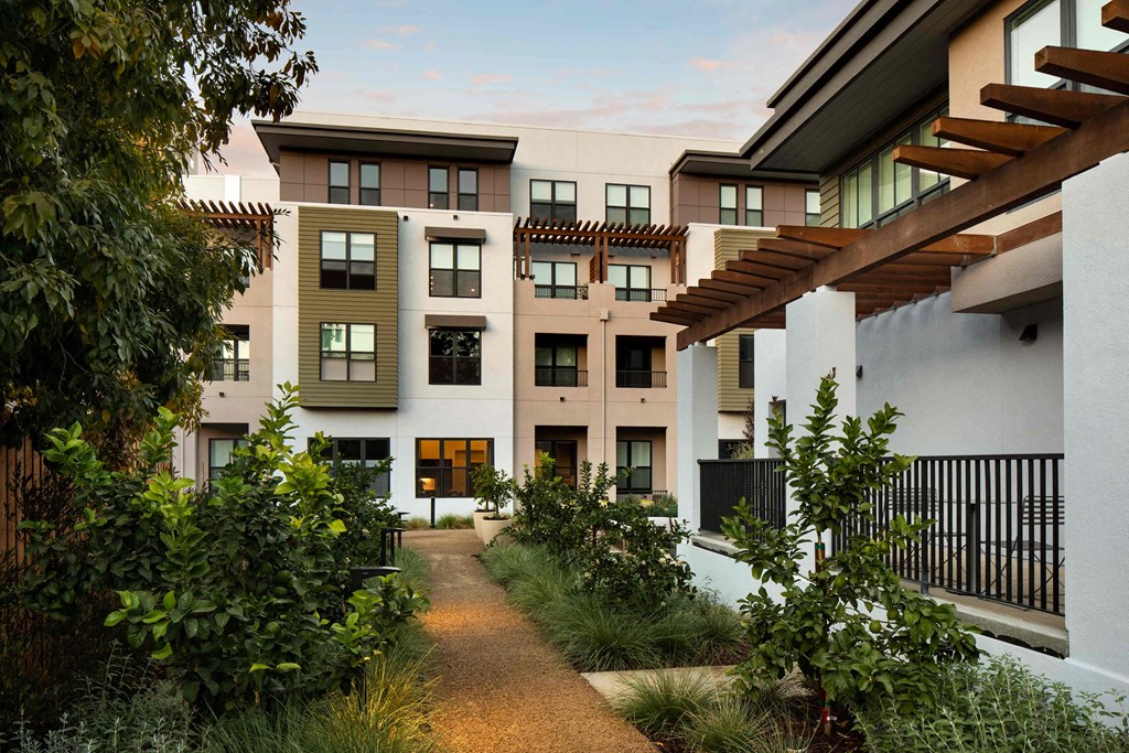 Patio and Balconies overlooking the Outdoor courtyard