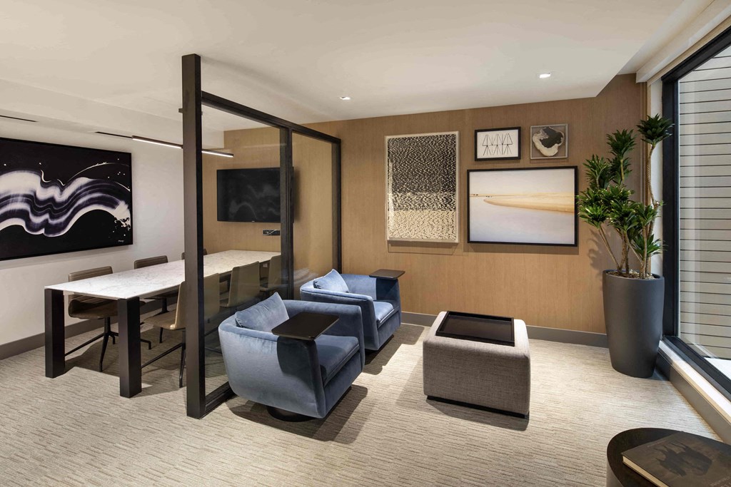 Conference room with several seating options