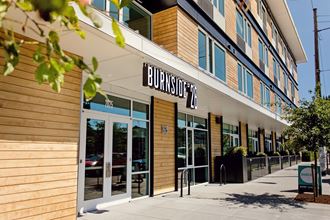 Exterior of Burnside 26, front entrance on a sunny day - Photo Gallery 1