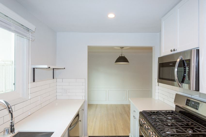 Kitchen Brightly lit kitchen with modern appliances